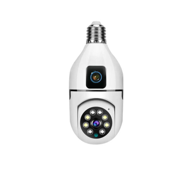 Dual Lens PTZ Bulb Camera 360° 1080P with Motion Tracking, Night Vision Two-Way Audio in Kenya